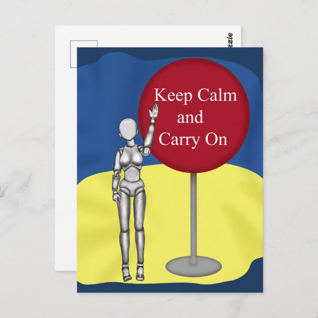 Keep Calm and Carry On . Ukraine strong Postcard (Front/Back)