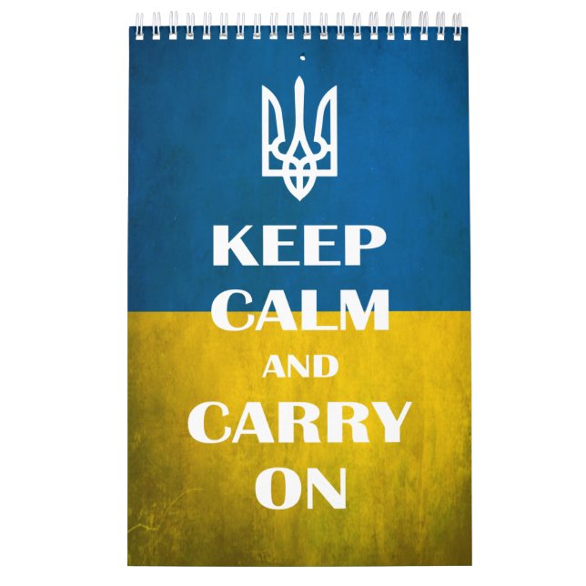Keep calm and carry on Ukrainian emblem trident   Calendar (Cover)