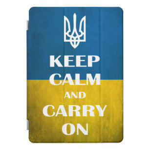 Keep calm and carry on Ukrainian emblem trident   iPad Pro Cover