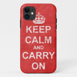 Keep Calm and Carry On Vintage Case-Mate iPhone Case