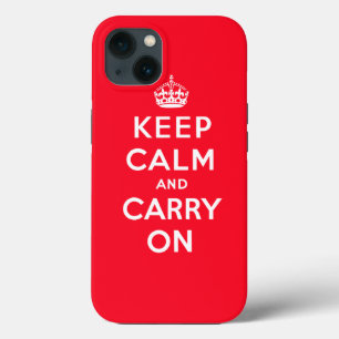 Keep Calm and Carry On Vintage Design iPhone Case
