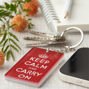 Keep Calm and Carry On, Vintage Key Ring