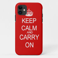 Keep Calm and carry on vintage red