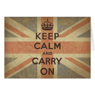 Keep Calm and Carry On with UK Flag