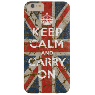 Keep Calm and Carry On with UK  Flag Barely There iPhone 6 Plus Case