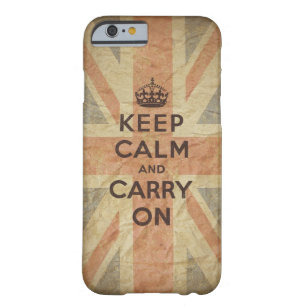 Keep Calm and Carry On with UK Flag Barely There iPhone 6 Case