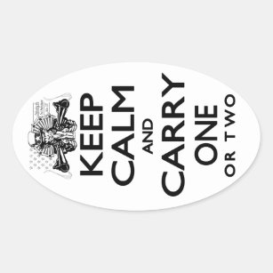 Keep Calm and Carry One Oval Sticker