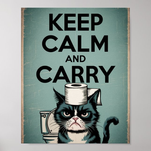 keep calm and carry poster  (Front)