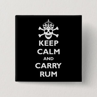 Keep Calm and Carry Rum 15 Cm Square Badge