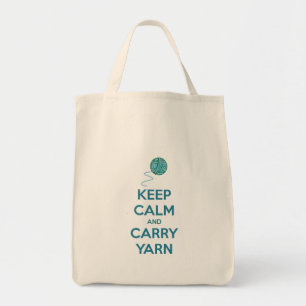 Keep Calm and Carry Yarn Knitting Project Bag