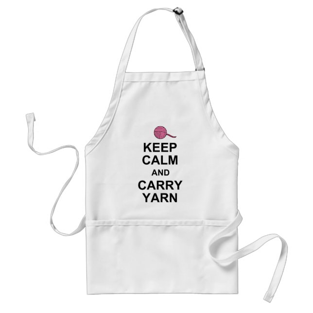 Keep Calm and Carry Yarn Standard Apron (Front)