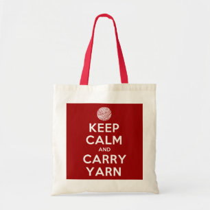 Keep Calm and Carry Yarn Tote Bag