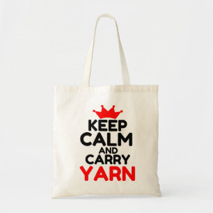 KEEP CALM AND CARRY YARN TOTE BAG
