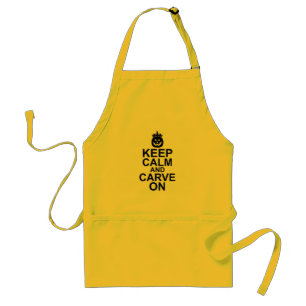 Keep Calm and Carve On Halloween Pumpkin Standard Apron