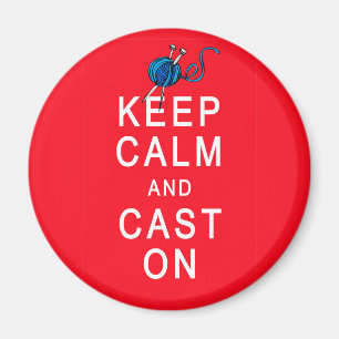 Keep Calm and Cast On Knitting Tshirt or Gift Magnet