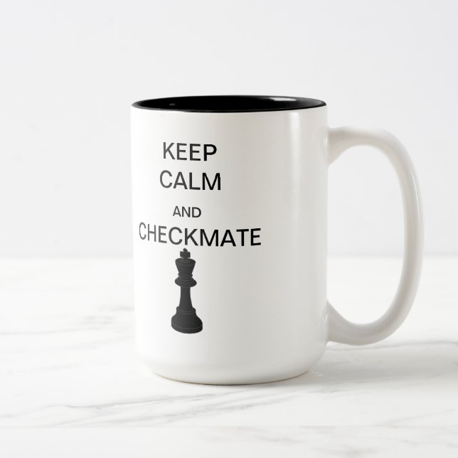 Keep Calm and Castle/Checkmate Two-Tone Mug (Right)