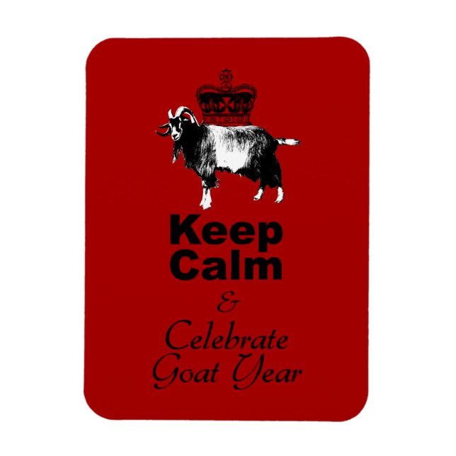 Keep Calm and Celebrate Goat Year 2027 Mg Magnet (Vertical)