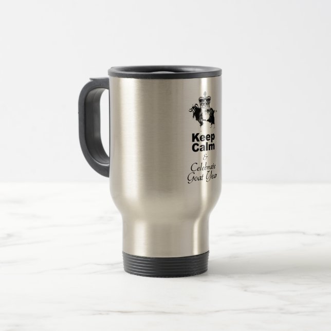 Keep Calm and Celebrate Goat year TM Travel Mug (Front Left)