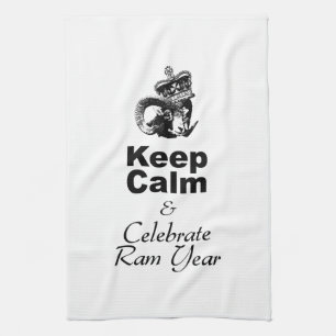 Keep Calm and Celebrate Ram Year 2027 KT Tea Towel