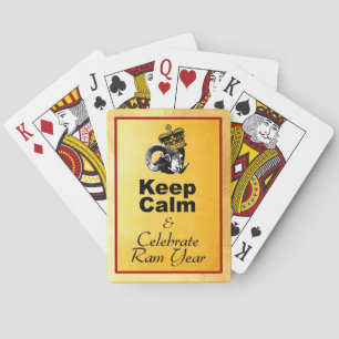Keep Calm and Celebrate Ram Year 2027 Playing Cards