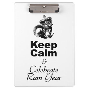 Keep Calm and Celebrate Ram year CpB Clipboard