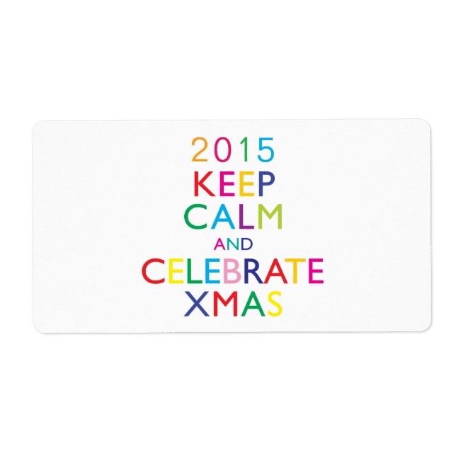 KEEP CALM AND CELEBRATE XMAS - template year (Front)