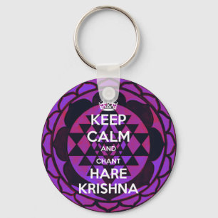Keep Calm and Chant Hare Krishna Key Ring