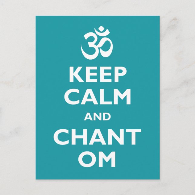 Keep Calm and Chant Om Postcard (Front)