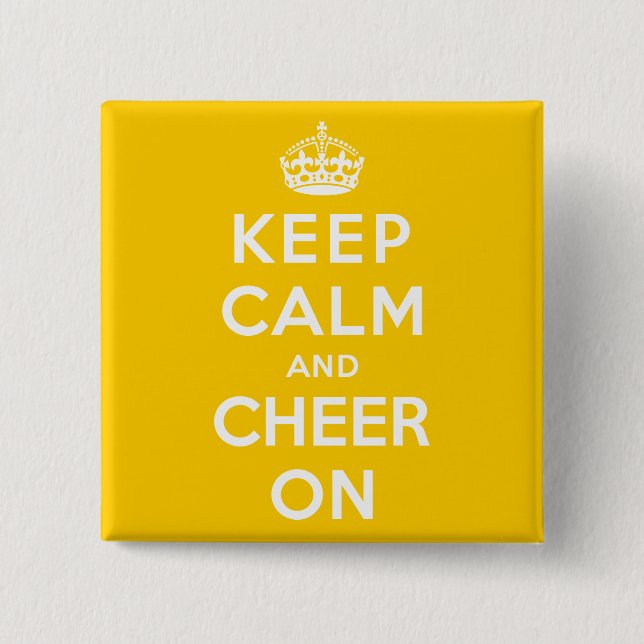 Keep Calm and Cheer On 15 Cm Square Badge (Front)