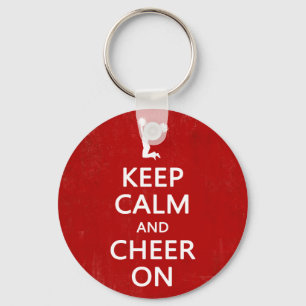 Keep Calm and Cheer On, Cheerleader Red Key Ring
