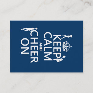 Keep Calm and Cheer On (cheerleaders)(any colour) Business Card