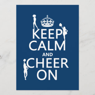 Keep Calm and Cheer On (cheerleaders)(any colour) Invitation