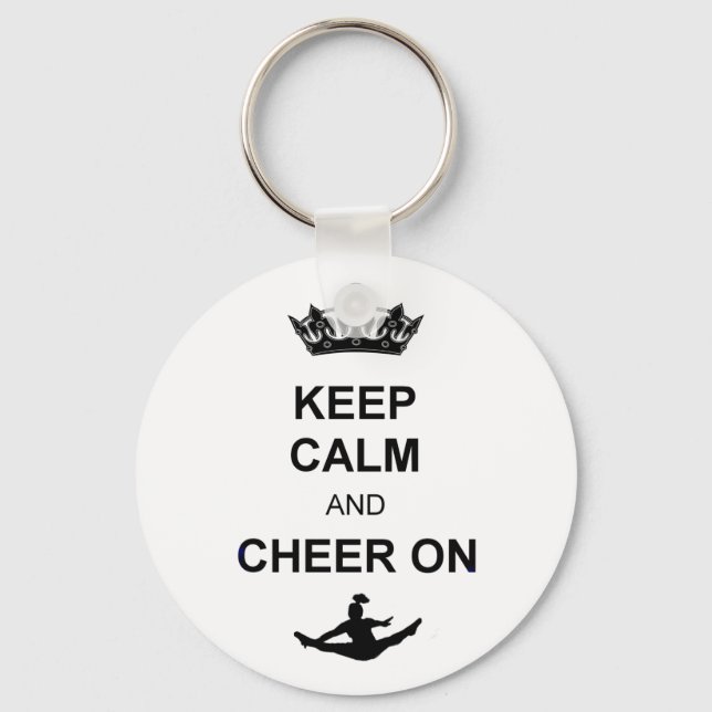 Keep Calm and Cheer on Key Ring (Front)