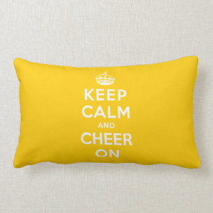Keep Calm and Cheer On Lumbar Cushion
