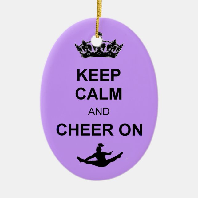 Keep Calm and Cheer on ornament (Front)