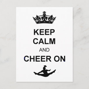 Keep Calm and Cheer on Postcard