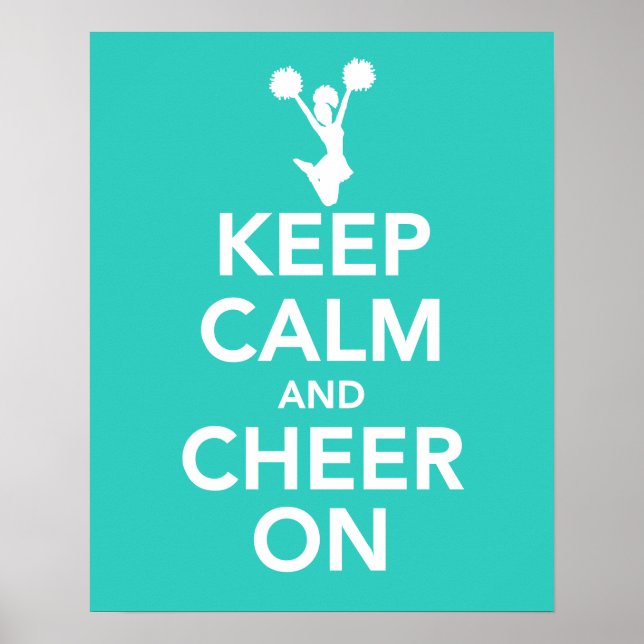 Keep Calm and Cheer On print poster (Front)