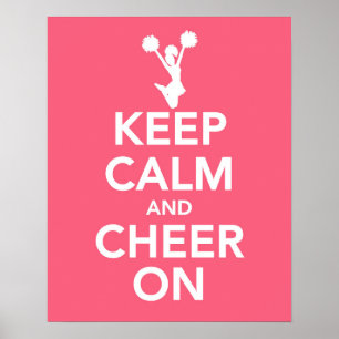 Keep Calm and Cheer On print poster