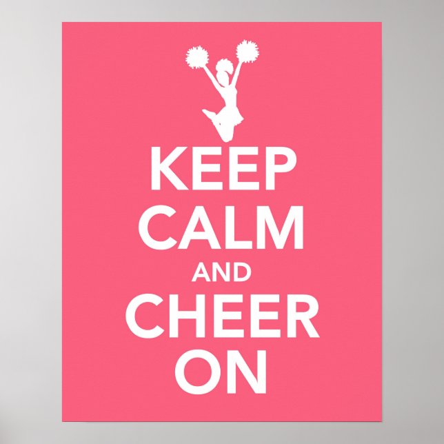 Keep Calm and Cheer On print poster (Front)