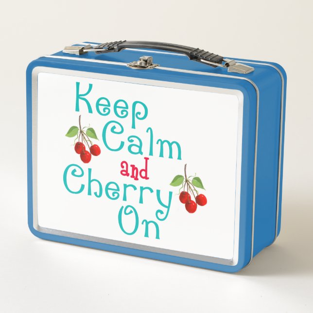 Keep Calm And Cherry On Metal Lunch Box (Front)