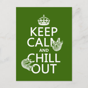Keep Calm and Chill Out (sloth) (any colour) Postcard