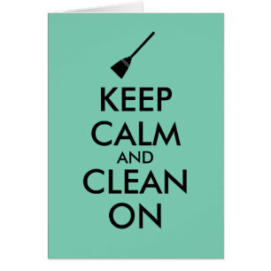 Keep Calm and Clean On Broom Custom