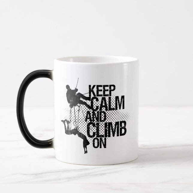 Keep Calm and Climb On Mountain Climbing Mug (Left)