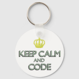 Keep Calm and Code Key Ring