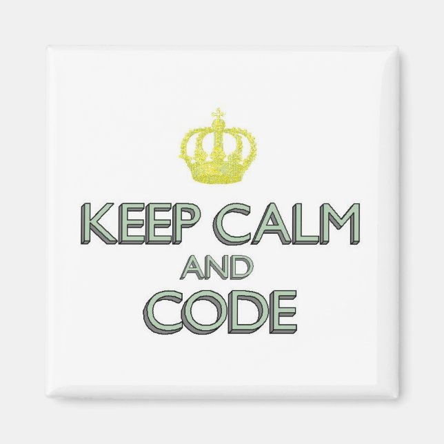 Keep Calm and Code Magnet (Front)