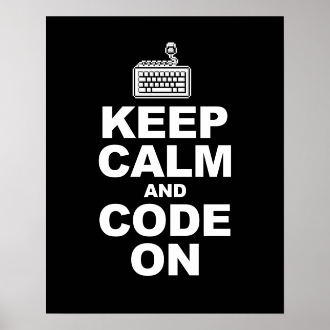 Keep calm and code on poster (Front)