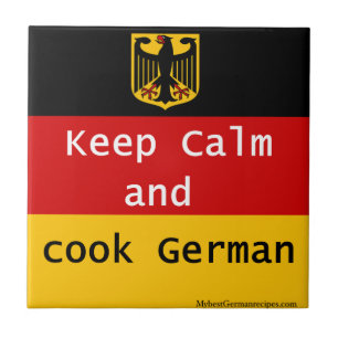 Keep Calm and Cook German Tile