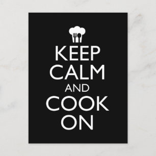Keep Calm And Cook On Postcard