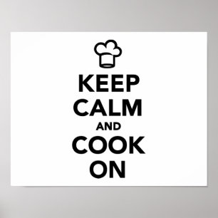 Keep calm and cook on poster