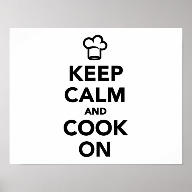 Keep calm and cook on poster (Front)